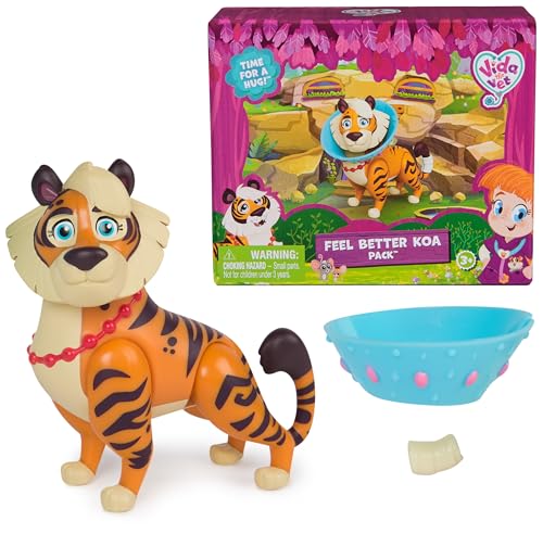 Vida the Vet, Feel Better Koa-Pack mit Koa-Actionfigur, einem Cast und einem Recovery Cone Zubehör, Kinderspielzeug für Mädchen und Jungen ab 3 Jahren von Vida the Vet