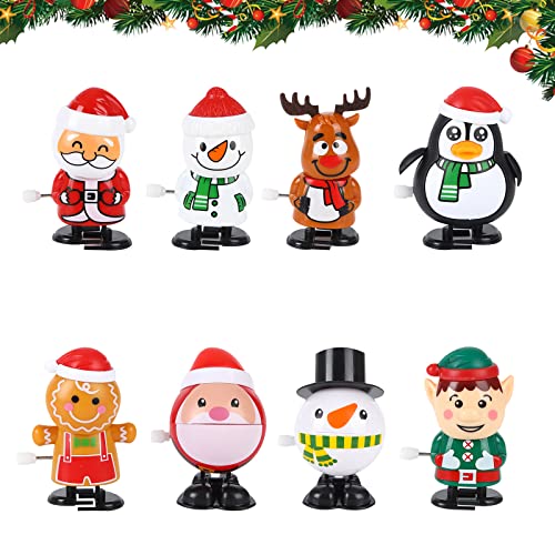 Weihnachts Aufziehspielzeug 8er-Pack klassisches Weihnachts-Uhrwerk-Spielzeug, Vorschulspielzeug für Kinder, Weihnachtsfeier, Gefälligkeiten, Lernspielzeug, Laufspielzeug, Geburtstags-Goody-Bag-Füller Weihnachts Aufziehspielzeug 8er-Pack klassisches Weihnachts-Uhrwerk-Spielzeug, Vorschulspielzeug für Kinder, Weihnachtsfeier, Gefälligkeiten, Lernspielzeug, Laufspielzeug, Geburtstags-Goody-Bag-Füller von Vidillo