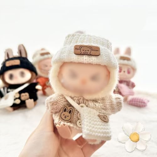 LBB Kleidung,Mini Kuscheltier Kleidung,Kleidung, Hüte, Accessoires,für 17 cm große LBB Puppe (Beige) von Viechoes