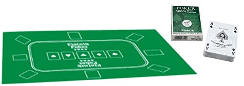 Vier Treff Piatnik Pokerauflage inkl. Piatnik Plastic Poker Economy (reg. Index) von Vier Treff