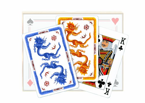 Vier Treff Spielkarten Meissen - Ming Drache - blau/gelb Vier Treff Spielkarten Meissen - Ming Drache - blau/gelb von Vier Treff