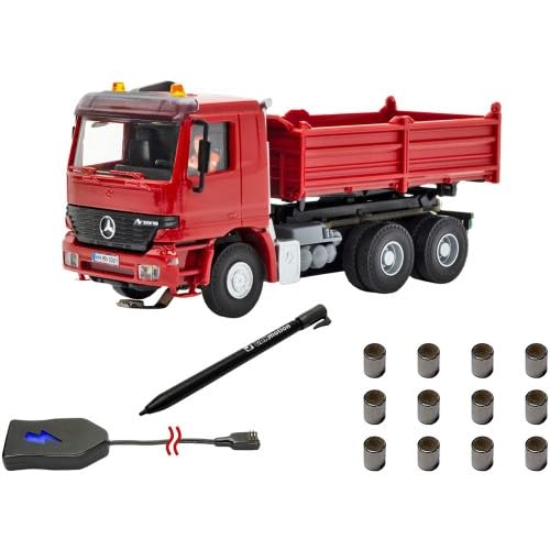 8001 CarMotion Basis Startset, MB ACTROS Muldenkipper mit Rundumleuchten (rot) von Viessmann