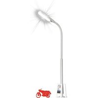VIESSMANN 6085 H0 Peitschenleuchte mit Werbeschild und Motorrad, LED weiß von Viessmann