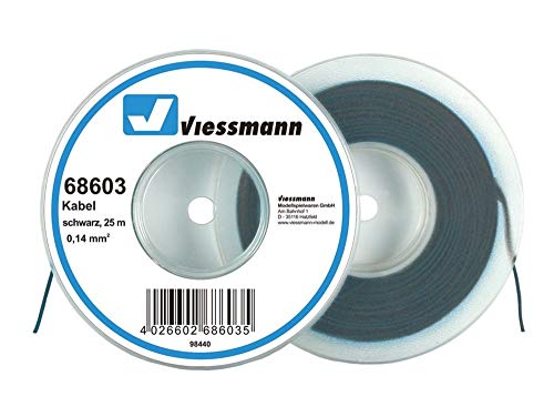 VIESSMANN 68603 Kabelring, Litze, 25m, 0,14 mm² schwarz von Viessmann