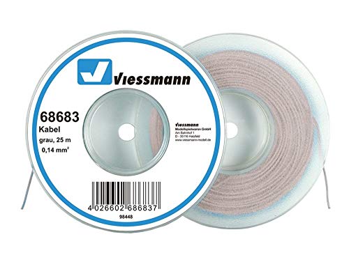 Viessmann 68683 Kabel 25 m, 0,14 mm², grau von Viessmann