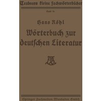 Wörterbuch zur deutschen Literatur von Vieweg & Teubner