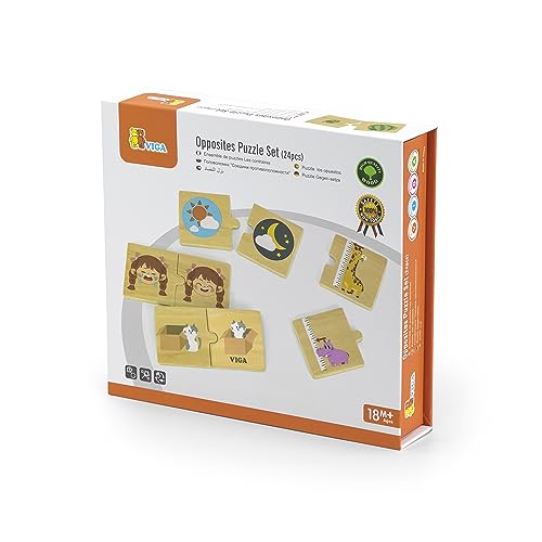 Viga Toys - Opposites Puzzle Set, 44674 von VIGA