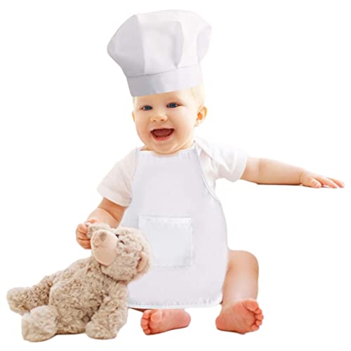 Vigcebit Baby-Koch-Kostüm - Kochmütze und Schürze für neugeborene Jungen | Baby-Fotografie-Kostü, neugeborene Chef-Uniform-Outfits, Chef-Thema-Baby-Foto-Requisiten von Vigcebit