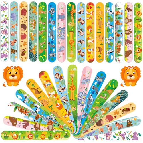 Slap Armbänder für Kinder, Silikon, mehrfarbig (Tiere-30P) von Viicoor