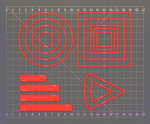 Bereich des Effekts Zauberschablonen Set von 15 (inklusive Würfel, Kegel, Kreis und Linie) Acryl AOE Damage Marker Tabtop RPG Gaming Zubehör für Dungeons and Dragons, Pathfinder, D&D von VIIPHA
