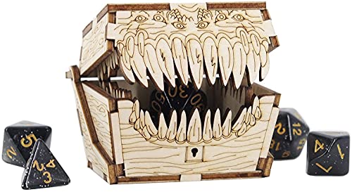 Viipha DND Mimic Chest Dice Jail Prison mit zufälligem Polyedral Würfel-Set (Dice Jail C) von VIIPHA