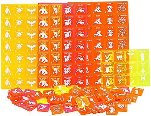 Viipha DND Tabletop Game Tokens Acryl Laser Cut Fantasy RPG Hero und Monster Token Set mit 110 Stück von VIIPHA