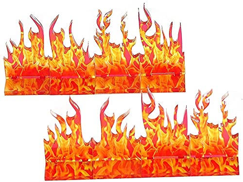 Wall of Fire Miniatur (Set von 8) Spell Effects Flame Terrain für D&D, Dungeons and Dragons, Pathfinder and Other Table Top RPG von VIIPHA