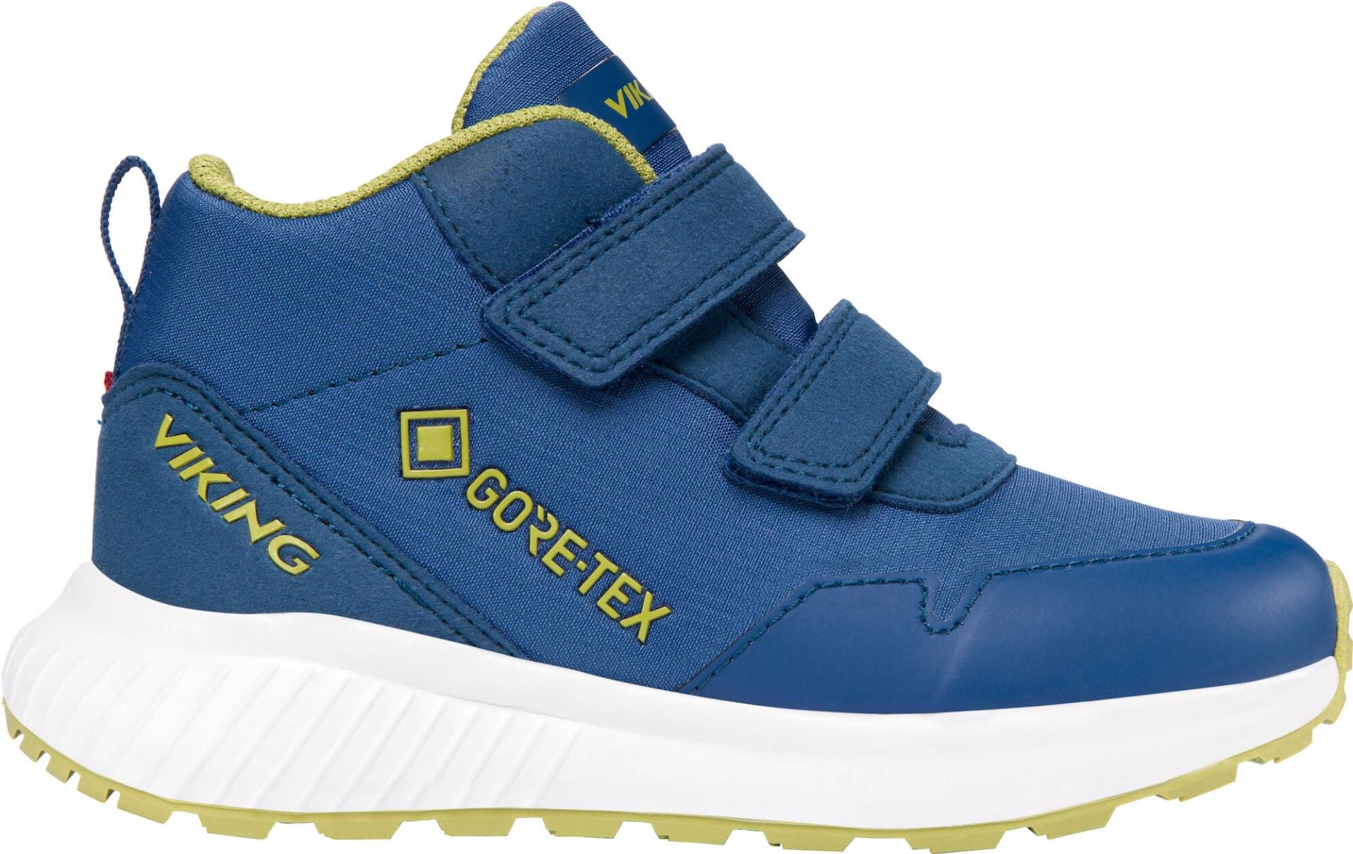 Viking Aery Track 2V Mid GTX Kinder Sneaker, Blue/Khaki, 27, Kinderschuhe von Viking Footwear