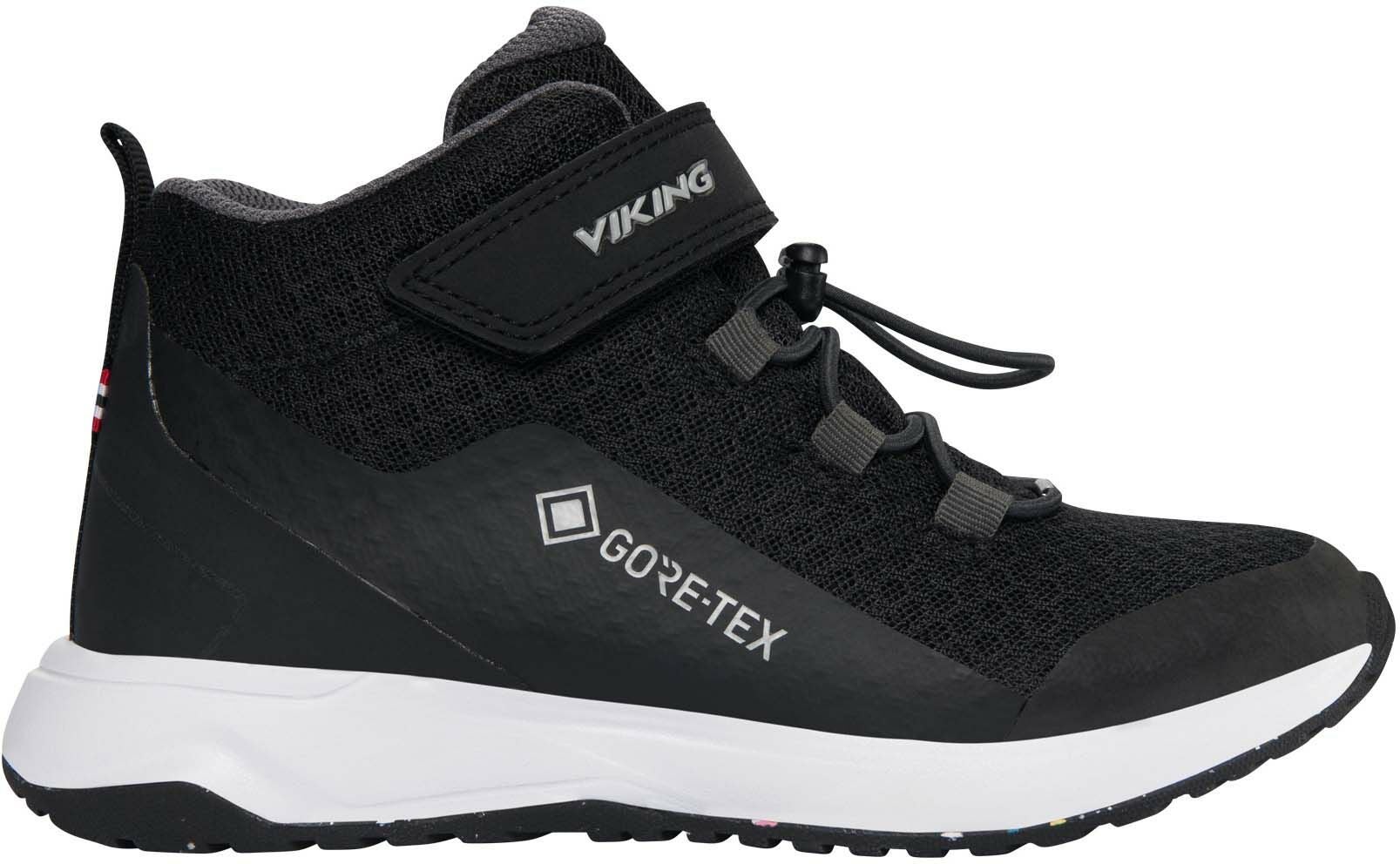 Viking Elevate Mid F GTX Kinder Sneaker, Black/Charcoal, Größe 33, Kinderschuhe von Viking