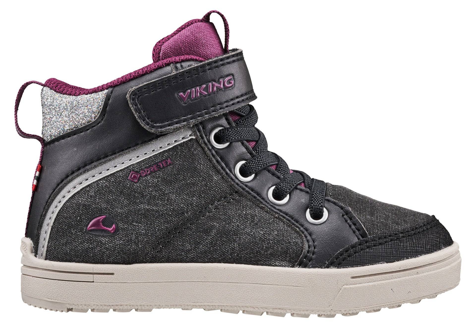 Viking Laila Mid GTX Kinder Sneaker, Black/Dark Pink, 23, Kinderschuhe Viking Laila Mid GTX Kinder Sneaker, Black/Dark Pink, 23, Kinderschuhe von Viking