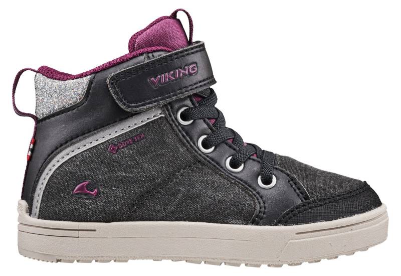 Viking Laila Mid GTX Kinder Sneaker, Black/Dark Pink, 26, Kinderschuhe von Viking