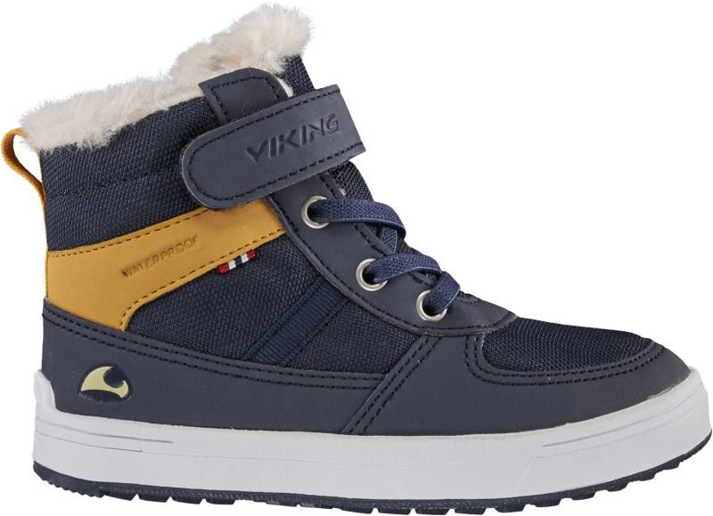 Viking Lucas Mid WP Warm Winterstiefel, Navy/Honey, 20 von Viking