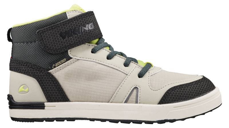 Viking Markus Mid GTX Kinder Sneaker, Light Grey/Lime, 29, Kinderschuhe von Viking