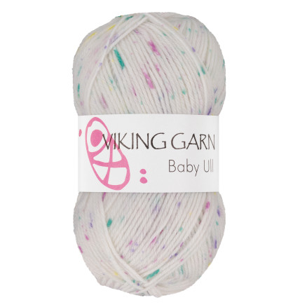 Viking Garn Baby Ull 3304 Weiß Print von Viking of Norway