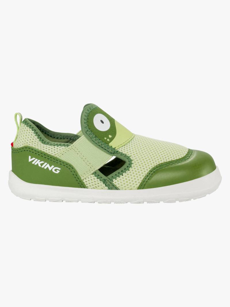 Viking Alv Paw Barefoot Kinder Sandalen, Light Green/Green, 25 von Viking