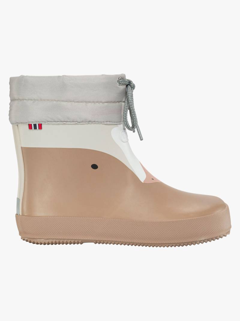Viking Alv Paw Print Barefoot Gummistiefel, Beige, 28, Kindergummistiefel, Kinderstiefel, Gummistiefel kinder, Kids von Viking