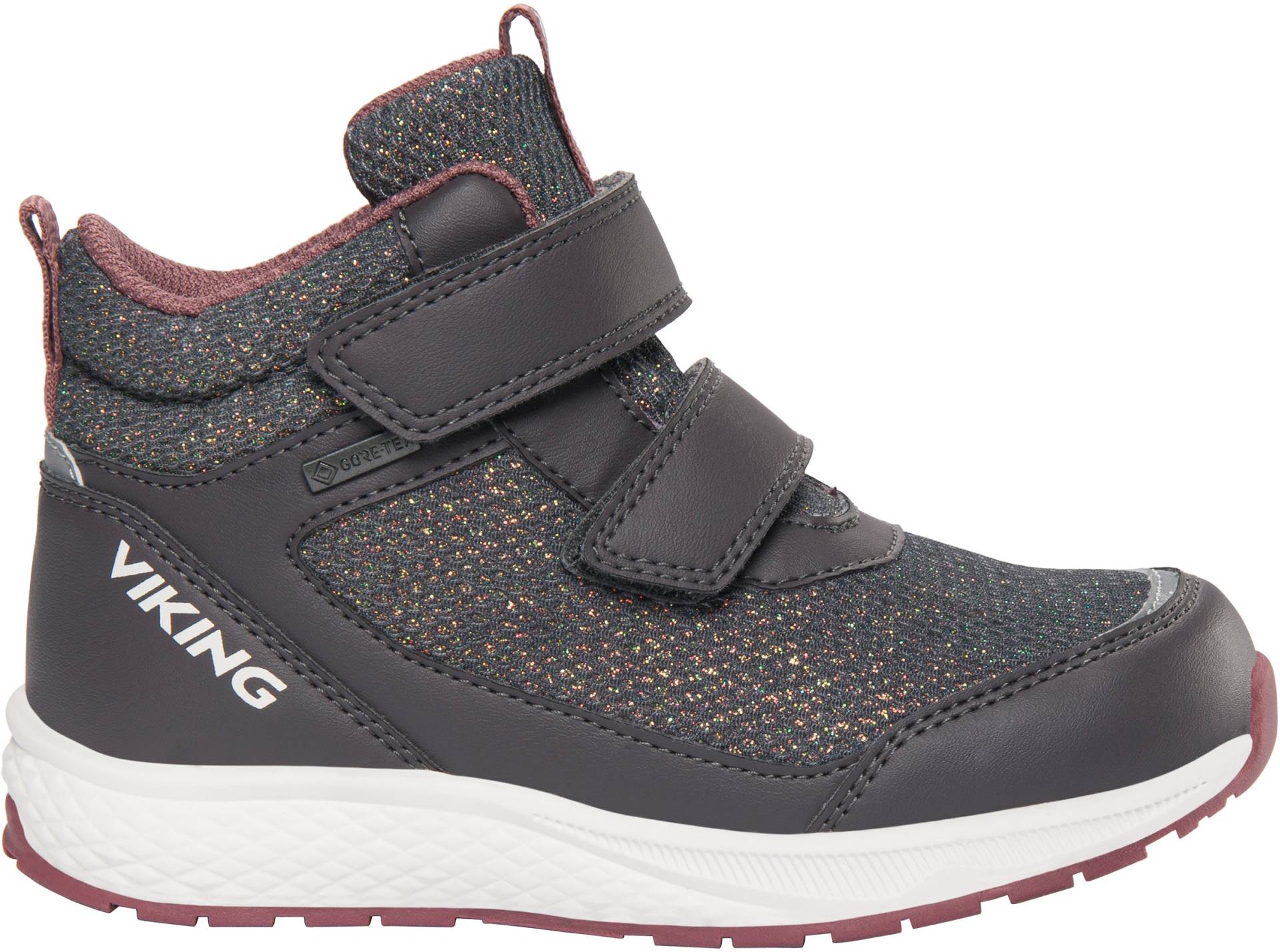 Viking Bouncy Glitzer Mid 2V GTX Kinder Sneaker, Charcoal, 23, Kinderschuhe Viking Bouncy Glitzer Mid 2V GTX Kinder Sneaker, Charcoal, 23, Kinderschuhe von Viking