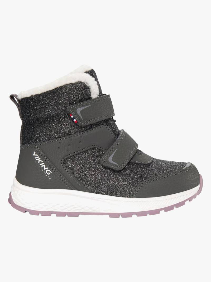 Viking Equip Glitter 2V WP Winterstiefel, Charcoal/Dusty Pink, 31 von Viking
