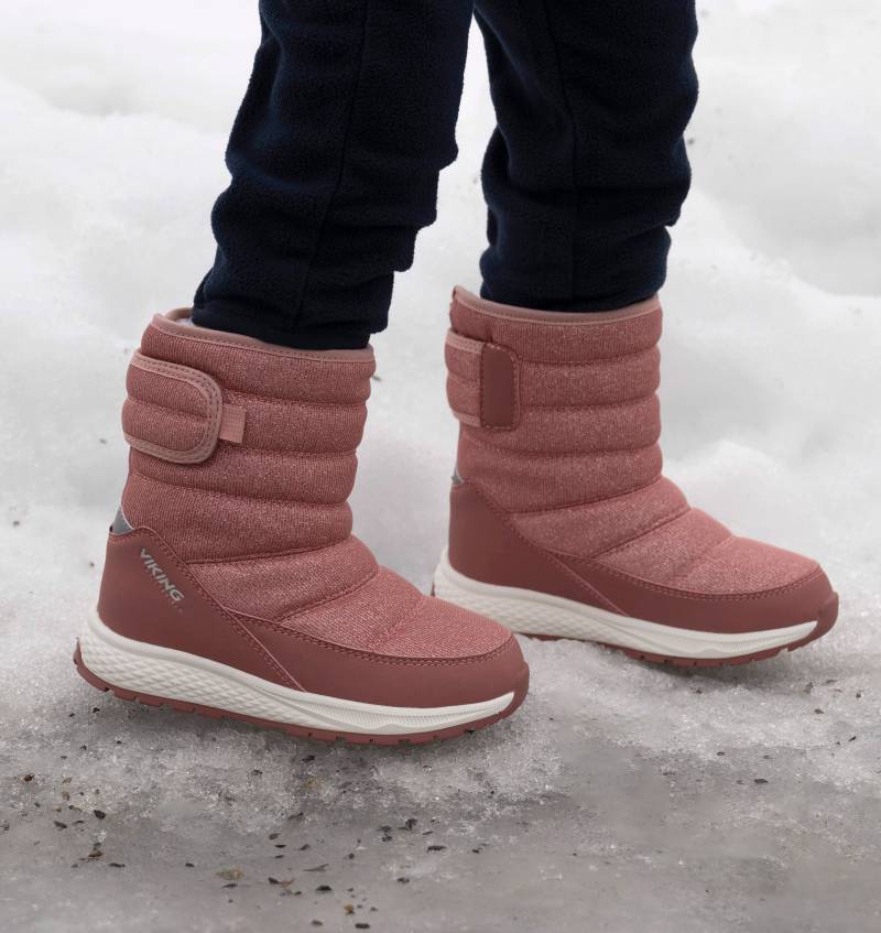 Viking Equip Glitter Pull-On WP Winterstiefel, Rosa, 23 von Viking