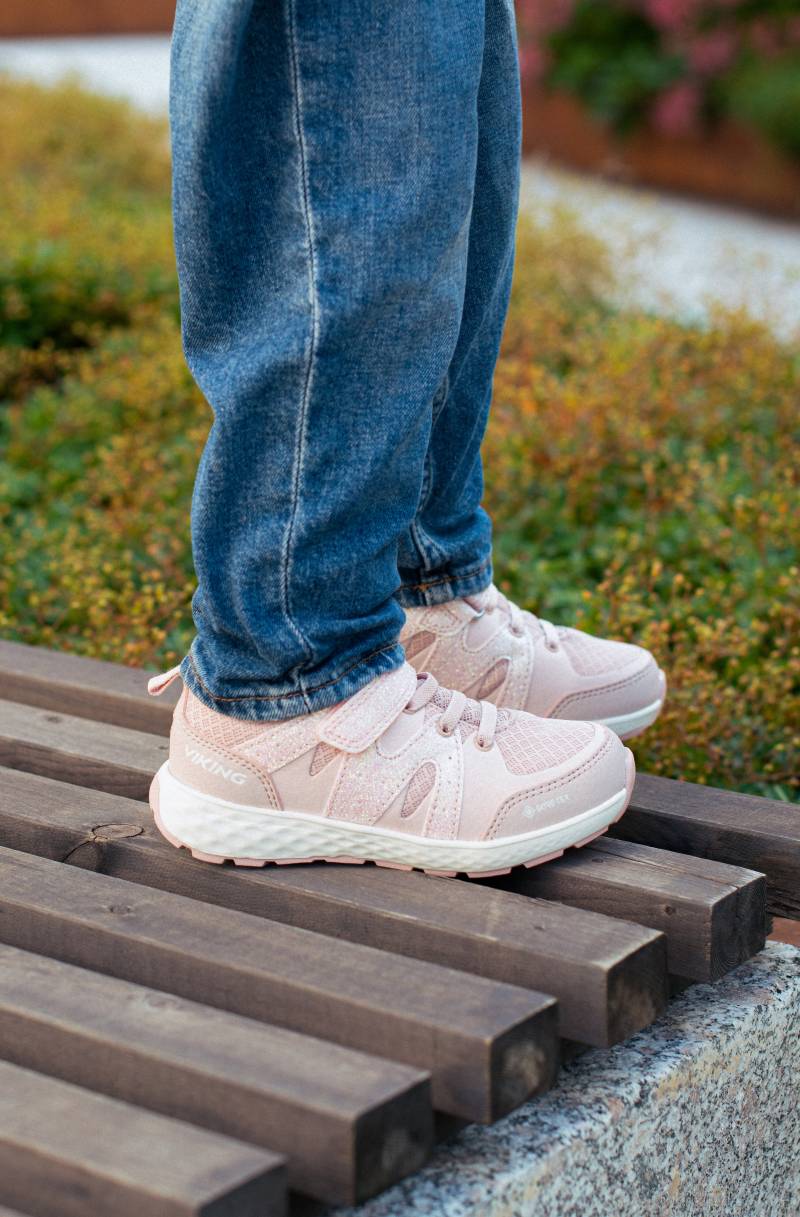 Viking Fun Glitter 1V GTX Kinder Sneaker, Light Pink, 25, Kinderschuhe von Viking