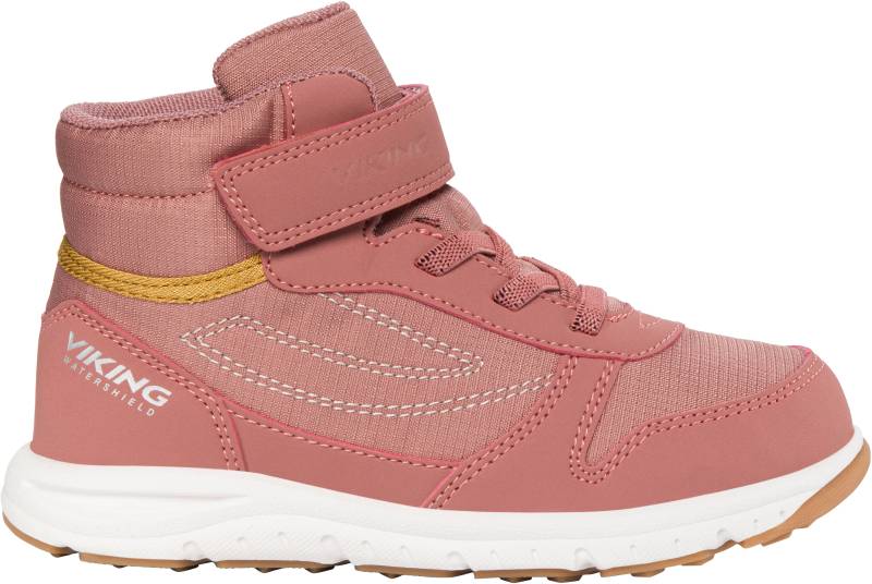 Viking Hovet Mid 1V WP Kinder Sneaker, Pink, 26, Kinderschuhe von Viking