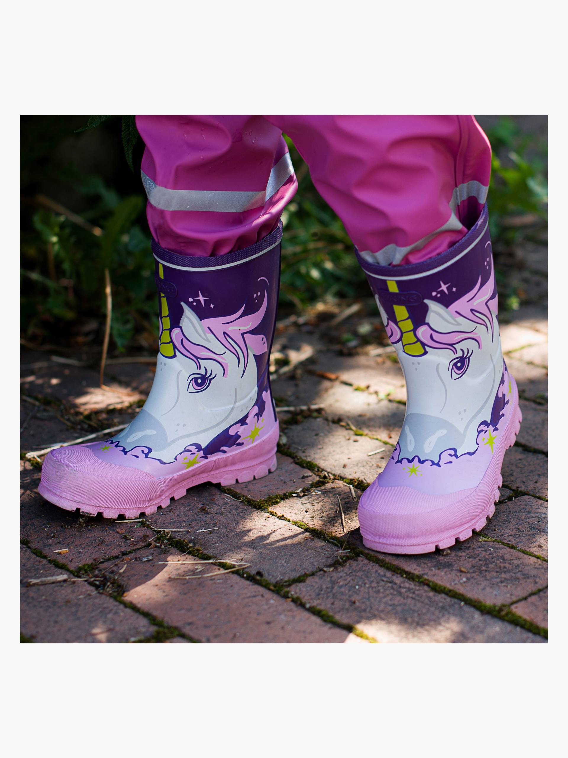 Viking Jolly Print Gummistiefel, Purple, 31, Kindergummistiefel, Kinderstiefel, Gummistiefel kinder, Kids von Viking