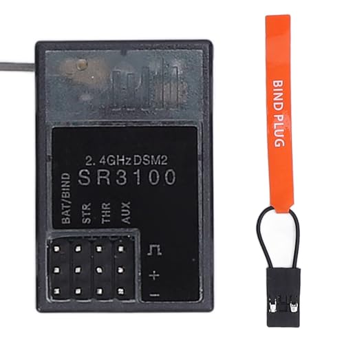 Vikye 1PCS SR3100 DSM2 Empfänger, 2,4 GHz 3 Kanal Modulation für DX3R DX5C Fernbedienung Radio Sender für DX3R Racing System Vikye 1PCS SR3100 DSM2 Empfänger, 2,4 GHz 3 Kanal Modulation für DX3R DX5C Fernbedienung Radio Sender für DX3R Racing System von Vikye