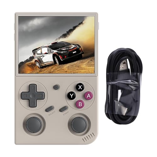 Vikye G350 Handheld -Spielekonsole, 3,5 -Zoll -Retro -Spielekonsole, Wiederaufladbare Klassische 3200mah Doppel Joysticks Handheld Gaming -Konsole (Grey) von Vikye
