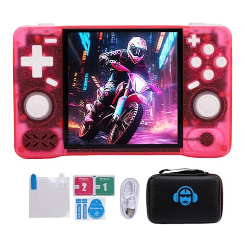 Vikye XF40H Handheld Game Console, 4in Retro Games -Konsole, Wiederaufladbare Klassische 4000 -mAh -Doppel -Joysticks -Handheld -Gaming -Konsole (Sprudelnd Silberrosa #19) von Vikye