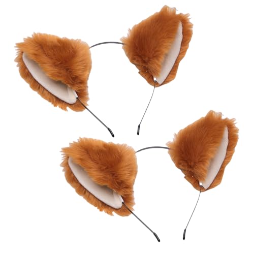 VilaGi Fuchs-Stirnband mit Fuchsohren, Katzenohren, Stirnband, Tierhaarband, Haarreif, Kostüm für Fasching, Cosplay, Party, Tierkostüm, Halloween-Zubehör (braun) von VilaGi
