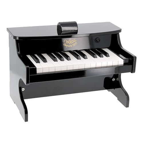 Vilac - Elektronisches Klavier – Musikinstrument – Lernspielzeug aus Holz – inklusive Noten – 25 Tasten – Schwarz – für Kinder ab 3 Jahren von vilac