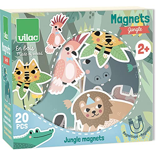 Vilac 8546 Magnets Jungle Michelle Carlslund Fingerräder und Skateboards, bunt von Vilac