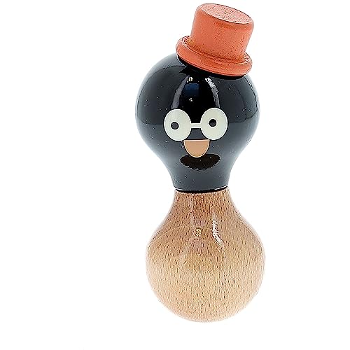 Vilac - Rassel René Le Pinguin – Spielzeug zum Erleben und Dekorieren aus Massivholz – 6 Figuren zum Sammeln – einzigartiges Design – für Kinder ab 1 Jahr von vilac