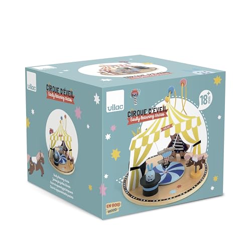 VILAC - Erlebniszirkus – Michelle Carlslund – Spielzeug für Kleinkinder – 1 Zirkussockel aus Holz + 6 lustige Aktivitäten – Lernspiele für Kinder aus Holz – Spielzeug für Kinder ab 18 Monaten – 8574 VILAC - Erlebniszirkus – Michelle Carlslund – Spielzeug für Kleinkinder – 1 Zirkussockel aus Holz + 6 lustige Aktivitäten – Lernspiele für Kinder aus Holz – Spielzeug für Kinder ab 18 Monaten – 8574 von Vilac