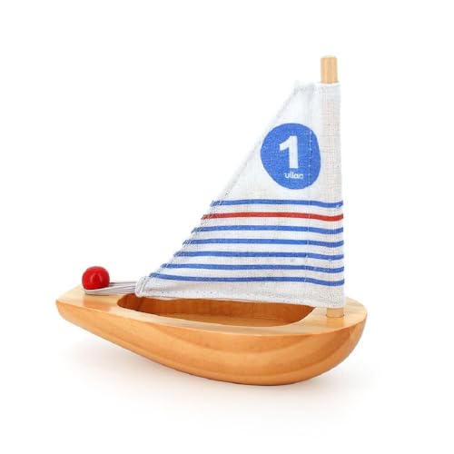 VILAC - Kleines Badesegelboot – Segelboot aus Holz – 1 Badesegelboot aus Holz – Spielzeug für Kinder ab 3 Jahren – 3901 VILAC - Kleines Badesegelboot – Segelboot aus Holz – 1 Badesegelboot aus Holz – Spielzeug für Kinder ab 3 Jahren – 3901 von Vilac