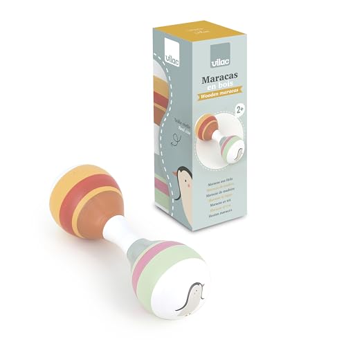 VILAC - Maracas Die Tiere der Welt – Sarah Betz – Musikspielzeug – 1 Maracas aus Holz – Spielzeug für Kinder ab 3 Jahren – 7110 VILAC - Maracas Die Tiere der Welt – Sarah Betz – Musikspielzeug – 1 Maracas aus Holz – Spielzeug für Kinder ab 3 Jahren – 7110 von Vilac