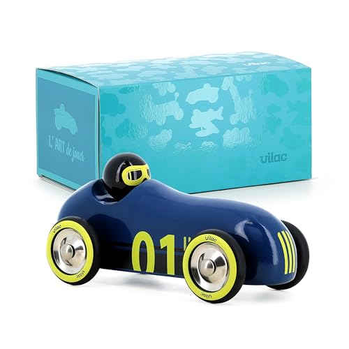 VILAC - Old Sport Compet' Nachtblau – Nachahmung – Trafic – 1 Holzauto Old Sport Compet' Blau Nacht – Lernspiele für Kinder aus Holz – Spielzeug für Kinder ab 2 Jahren – 2290 K von VILAC