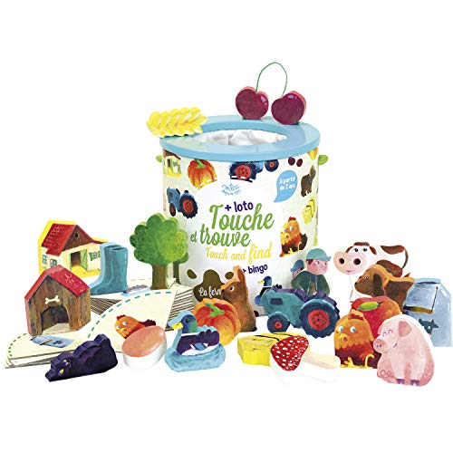 VILAC - Spiel Touch and Finde La Ferme – 21 Teile – Spielzeug aus Holz zur taktilen Erkennung – Mehrfarbig – lustig – Entwicklung des Tastsinns – Geschenkidee – ab 2 Jahren, 2410 VILAC - Spiel Touch and Finde La Ferme – 21 Teile – Spielzeug aus Holz zur taktilen Erkennung – Mehrfarbig – lustig – Entwicklung des Tastsinns – Geschenkidee – ab 2 Jahren, 2410 von Vilac
