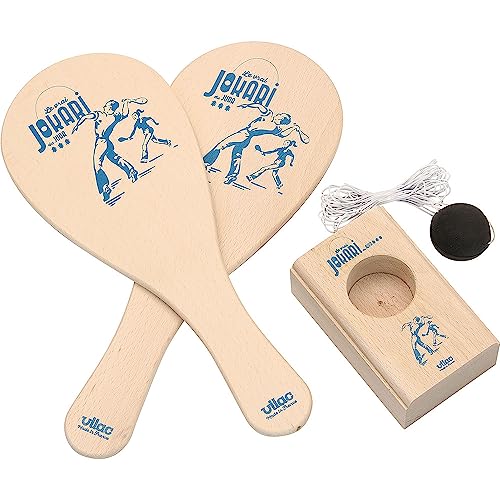 Vilac - Jokari Klassisches Spiel für Kinder, hergestellt aus massivem Buchenholz, mit Tasche zur Aufbewahrung, lustig, 4299G, Beige Vilac - Jokari Klassisches Spiel für Kinder, hergestellt aus massivem Buchenholz, mit Tasche zur Aufbewahrung, lustig, 4299G, Beige von Vilac