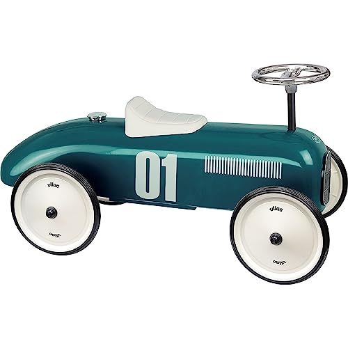 Vilac - Autoträger Vintage – Blau – Spielzeug für Kinder oder Heimdekoration – Lenkrad – aus Metall Chic – ab 18 Monaten von Vilac