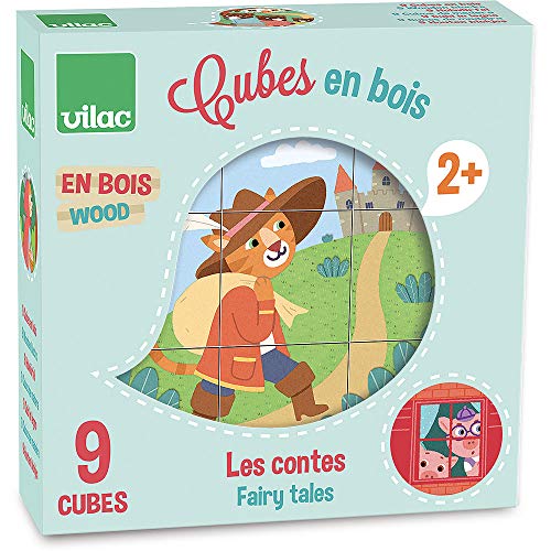 Vilac- Cubes aus Holz, Les Contes, 2407, Mehrfarbig von Vilac