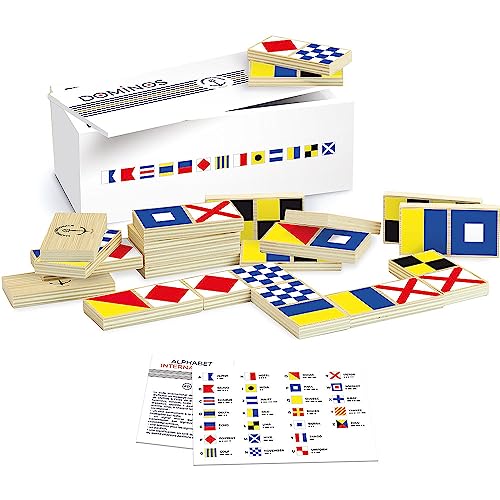 Vilac - Dominos – Marine National – Gesellschaftsspiel Lernspiel – Spielzeug aus Holz – Entdeckung der Formen und Farben – für Kinder ab 2 Jahren von Vilac