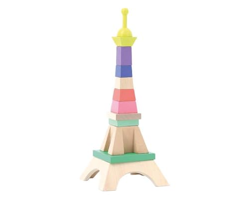 Vilac - Eiffelturm aus Holz – kreatives und pädagogisches Spielzeug für Kinder – einzigartiges Design – Konstruktion aus Holz – Entwicklung der visuellen und manuellen Koordination – ab 18 Monaten von Vilac