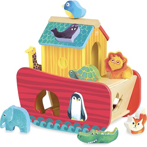 Vilac Holztiere Arche Formsortierer, pädagogischer Tier-Themen-Formsortierer für Kinder, 21 x 21 x 15 cm, ab 2 Jahren Vilac Holztiere Arche Formsortierer, pädagogischer Tier-Themen-Formsortierer für Kinder, 21 x 21 x 15 cm, ab 2 Jahren von Vilac